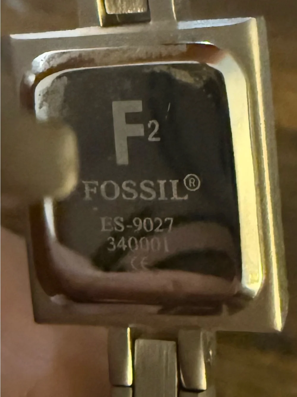 Fossil Silver F2 Watch with Pale Pink Dial